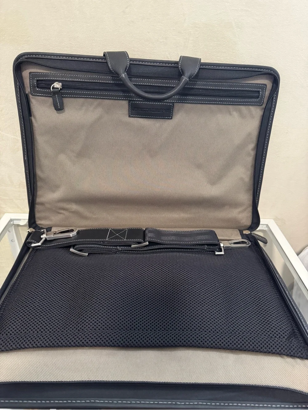 Men's Johnston & Murphy Black Leather Briefcase - Classic Work Bag